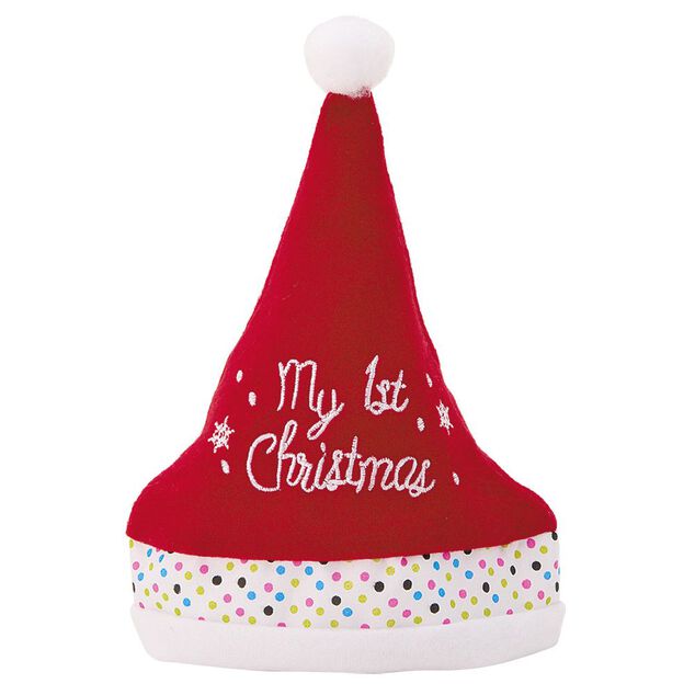 Bonnet et Bavoir brod&eacute;s pour b&eacute;b&eacute; de No&euml;l