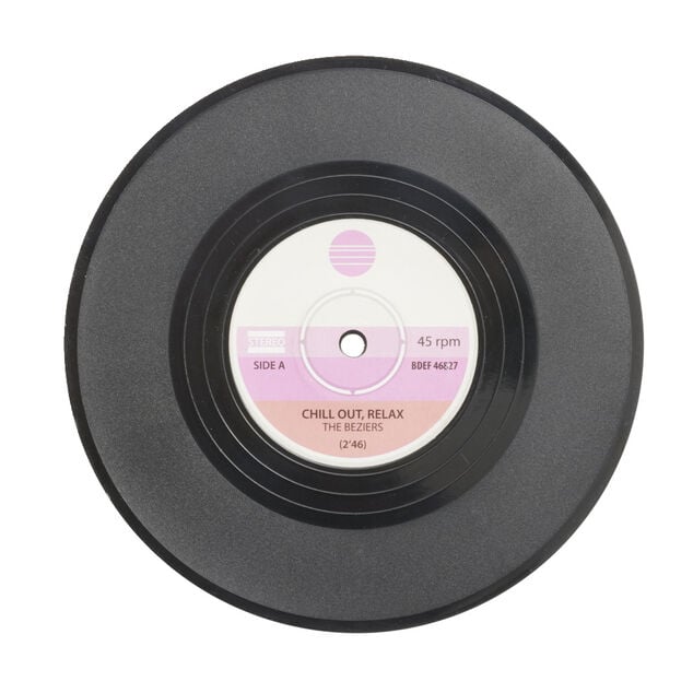 Dessous de verre forme vinyle &Oslash;10,5cm 4 pi&egrave;ces