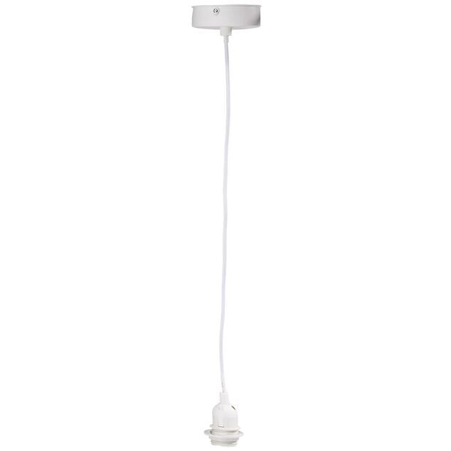 Ampoule suspendue c&acirc;ble blanc E27 &Oslash;6xH120cm