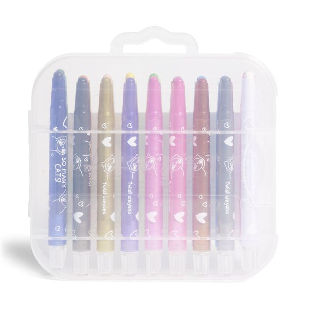 Lot de 18 crayons twistables multicolore