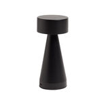 Lampe de table Squari USB tactile noire &Oslash;9,5xH22,5cm