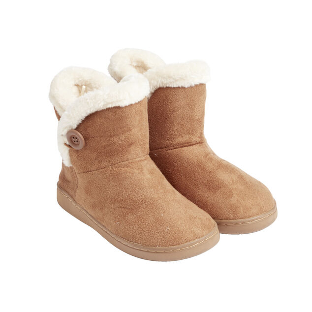 Chaussons bottes fourr&eacute;es femme marron T36 &agrave; T42