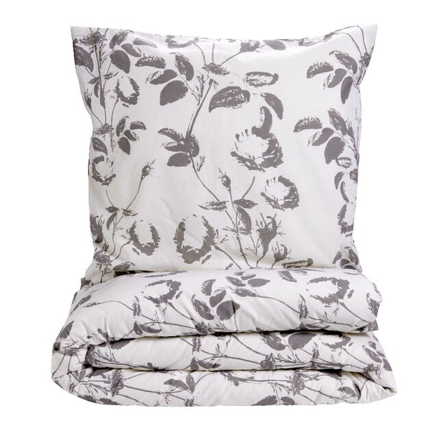 Parure de lit 1 personne 140x200cm coton motif v&eacute;g&eacute;tal vert - 2 mod&egrave;les