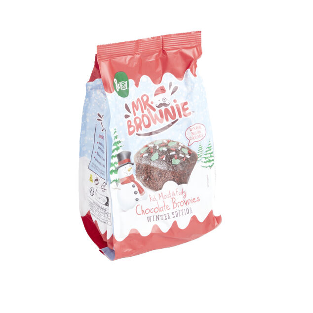 Gâteau brownie chocolat belge Noël sachet individuel 200gr