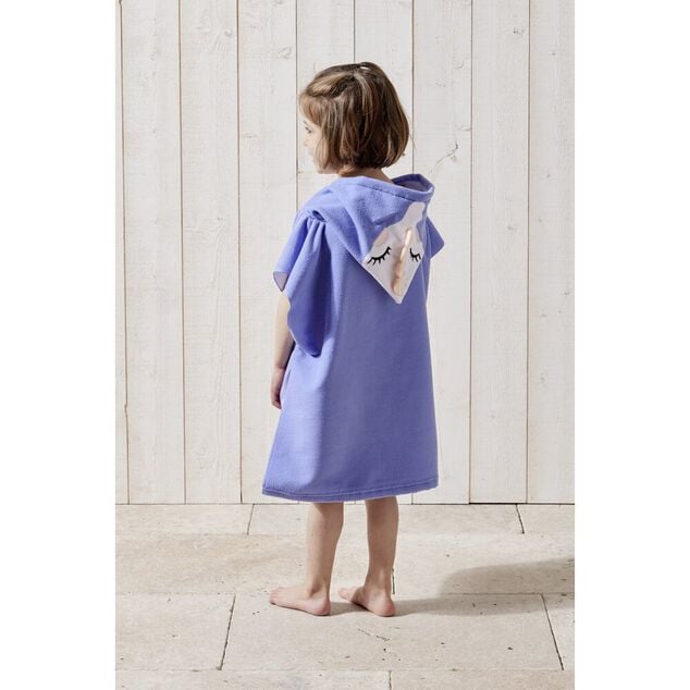 Poncho de plage enfant hippocampe TU 55x110cm