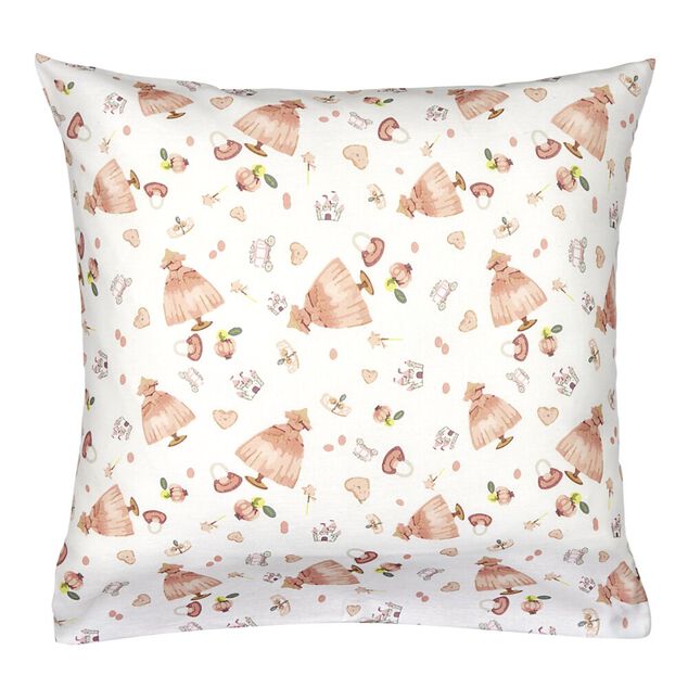 Taie d'oreiller polycoton motif enfant 63x63cm (plusieurs mod&egrave;les)