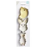 Emporte-pi&egrave;ces x3 sp&eacute;cial P&acirc;ques acier inoxydable L13cm