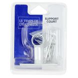 Support court pour tringle blanc m&eacute;tal
