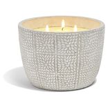 Bougie citronnelle pot ciment grain de riz &Oslash;20xH14cm