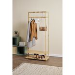 Penderie avec 2 étagères bambou marron