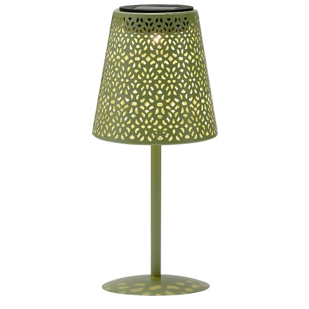 Lampe de table solaire LED &agrave; poser &Oslash;12,5xH24,5cm