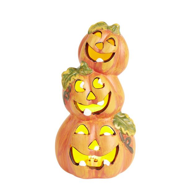 Lanterne citrouille Halloween orange x3