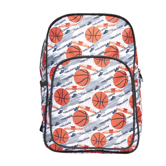 Sac &agrave; dos motif ballon de sport 22x15xH31cm - 2 mod&egrave;les basket ou foot