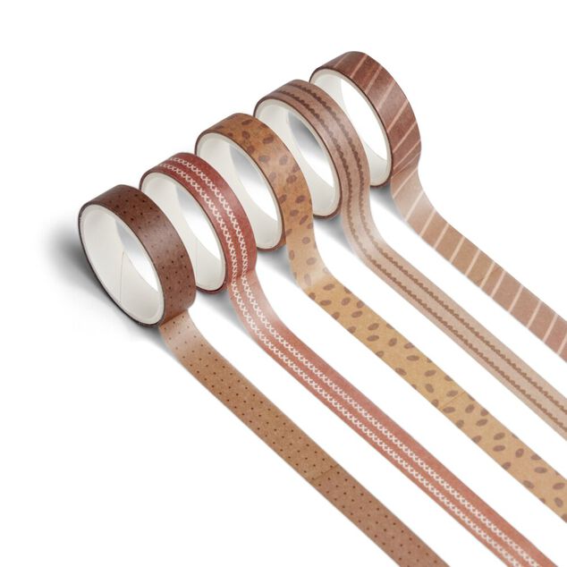 Lot 5 rubans adh&eacute;sifs papier