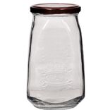 Bocal hermétique transparent vintage grand modèle