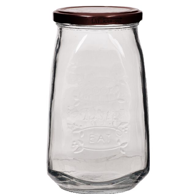 Bocal hermétique transparent vintage grand modèle
