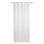 Voilage &agrave; oeillets jacquard bande verticale blanc