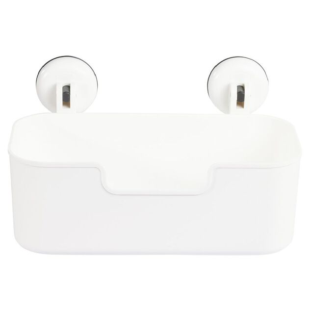 Serviteur de douche blanc fixation ventouses