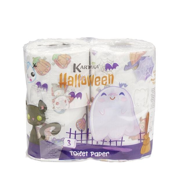 Papier toilette Halloween 4 rouleaux 3 plis