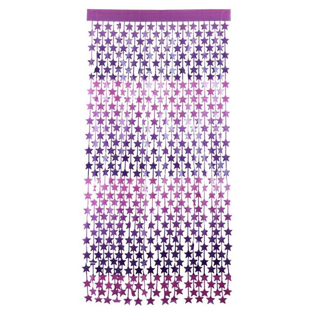 Rideau de porte étoile 200x100cm violet