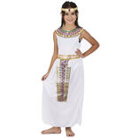 D&eacute;guisement fille Cl&eacute;op&acirc;tre robe blanche or 11/14 ans