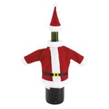Couvre bouteille de vin forme costume de Noël