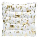 Dessus de chaise imprimé Noël en polyester