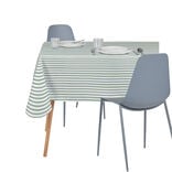 Nappe tissu jacquard rayure vert et blanc 140x250cm