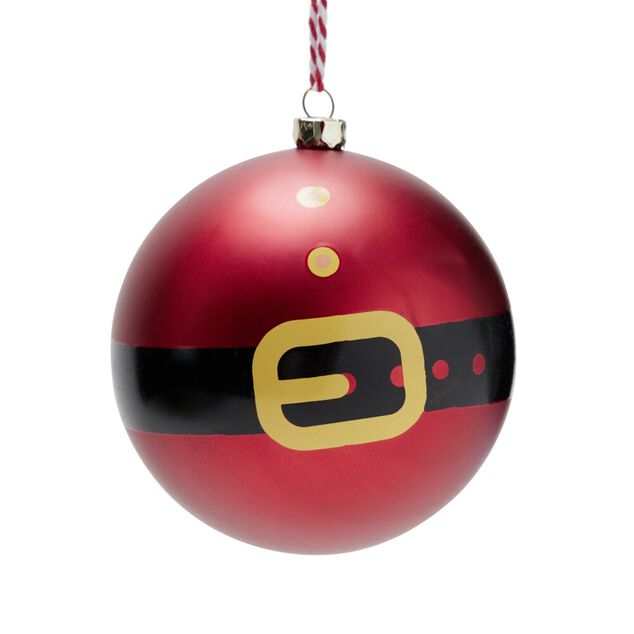 Boule de No&euml;l fantaisie &agrave; suspendre plastique d&eacute;cor&eacute; &Oslash;8cm (3 mod&egrave;les)