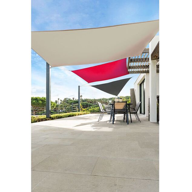Voile d’ombrage triangulaire Delta gris 300x300 cm
