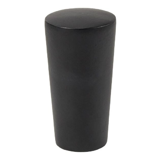 Embout tringle à rideau Ø16 mm métal forme cylindre noir mat x2