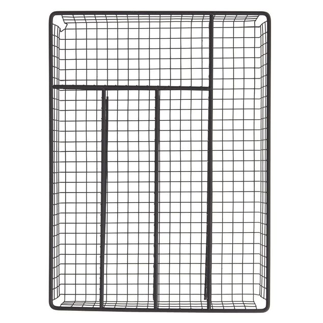 Range couvert pour tiroir grillage en fer noir