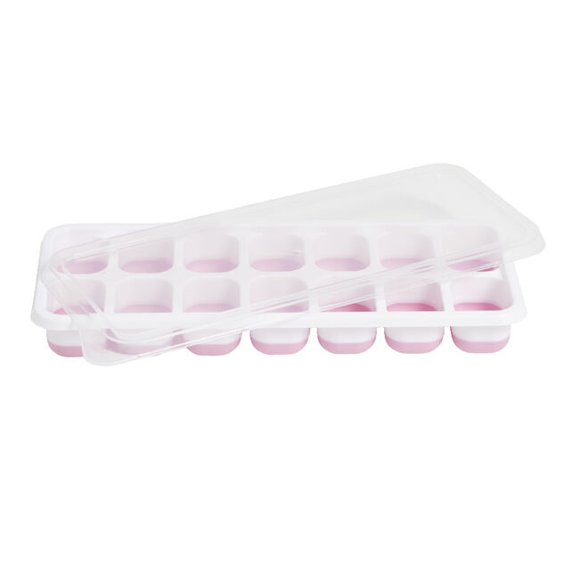 Bac &agrave; 14 gla&ccedil;ons avec couvercle 21x8cm - 3 coloris