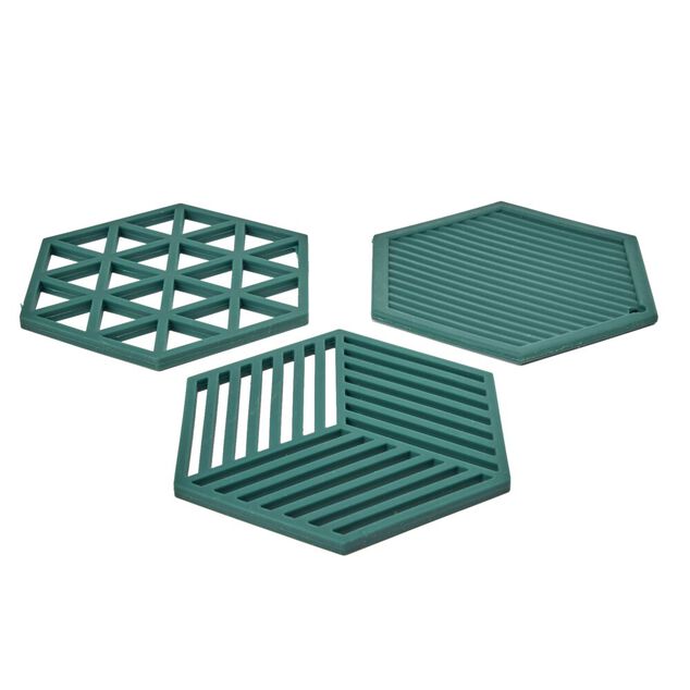 Dessous de verre silicone x3 (4 mod&egrave;les)