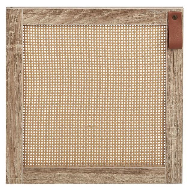 Porte cannage Box Cube 32,2xH32,2x1,2cm bois marron