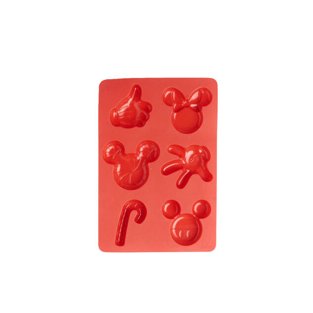 Moule &agrave; g&acirc;teau Mickey Disney silicone rouge 29x20xH3cm