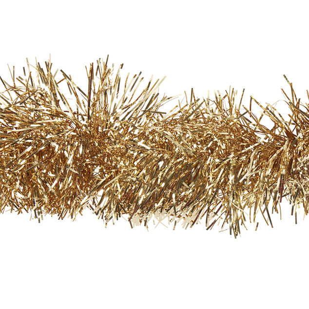 Guirlande de No&euml;l scintillante touffue L400 cm dor&eacute;