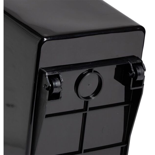 Bac de rangement plastique avec poign&eacute;es et roues 36x18xH28cm