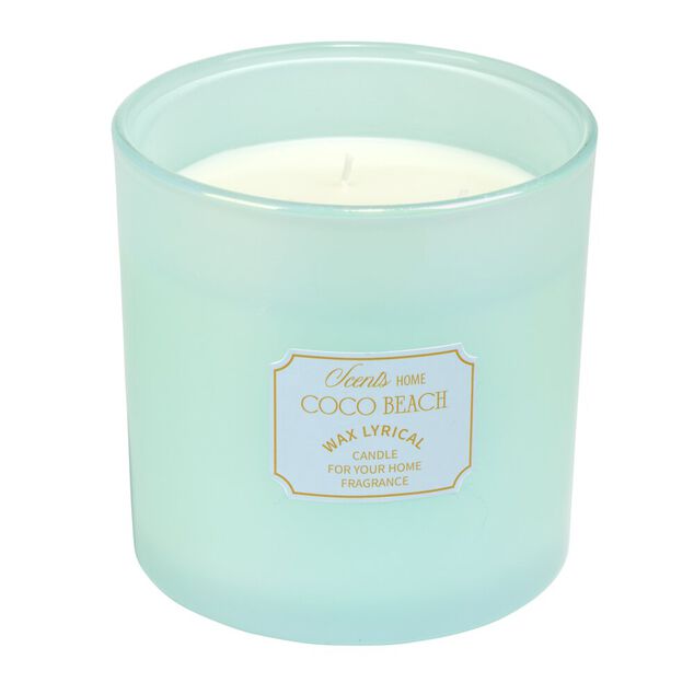 Bougie parfum&eacute;e XXL en verre irridescent &Oslash;15xH15cm (3 mod&egrave;les)