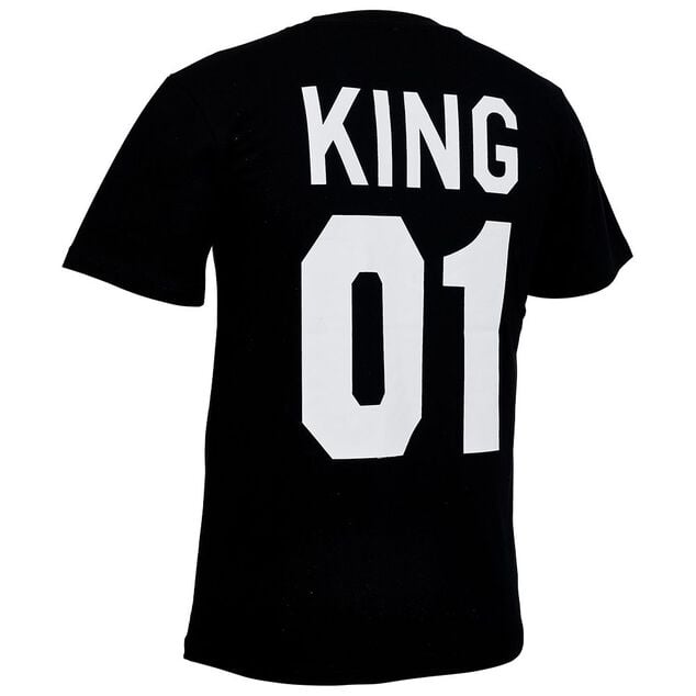 Tee shirt noir imprim&eacute; King homme