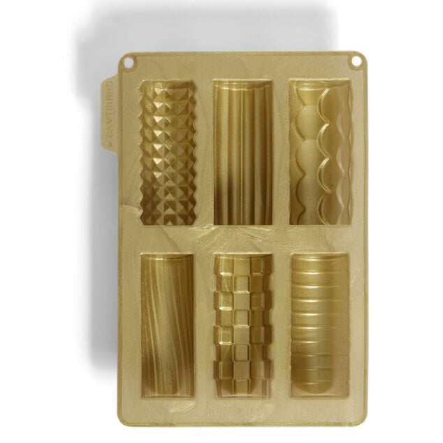 Moule silicone 6 mini b&ucirc;ches de No&euml;l 27x19xH1,5cm