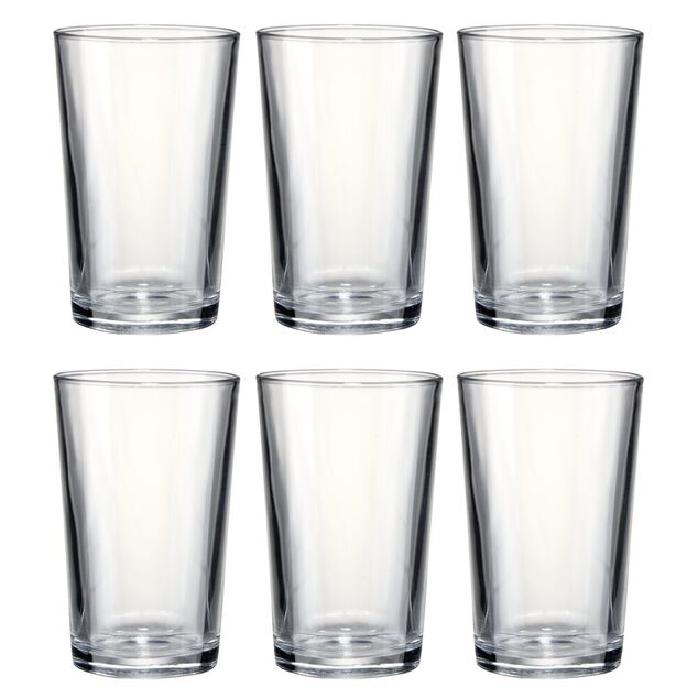 Verre x6 Duralex 20cl en verre transparent &Oslash;7xH10cm