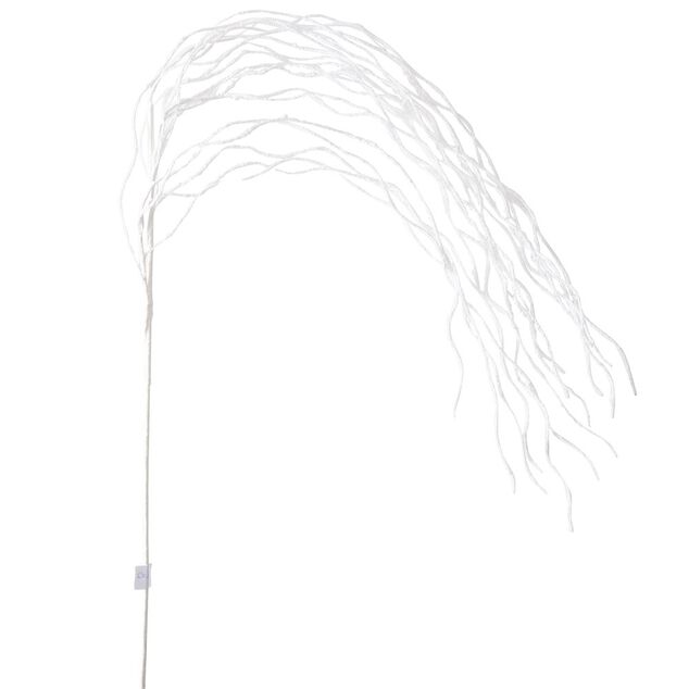 Branche d&eacute;corative en mousse blanche L125cm