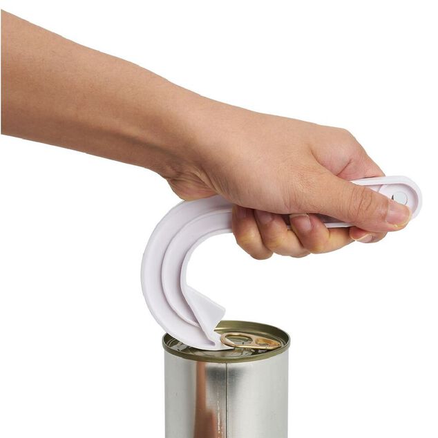 Ouvre-bo&icirc;te &agrave; anneau ergonomique L15cm blanc