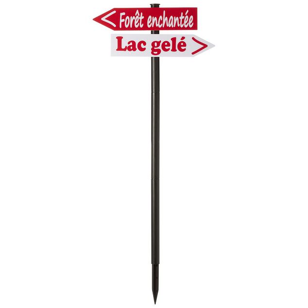 Panneau de No&euml;l lumineux solaire &agrave; planter H100 cm