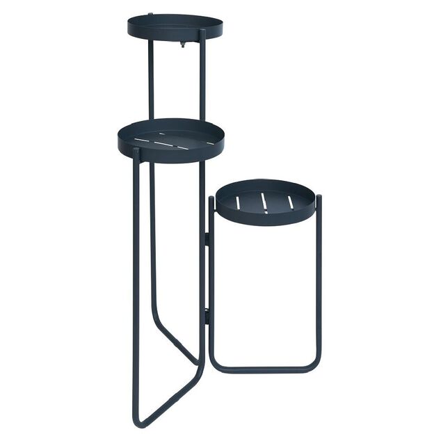 Porte plante 3 niveaux gris anthracite H70cm