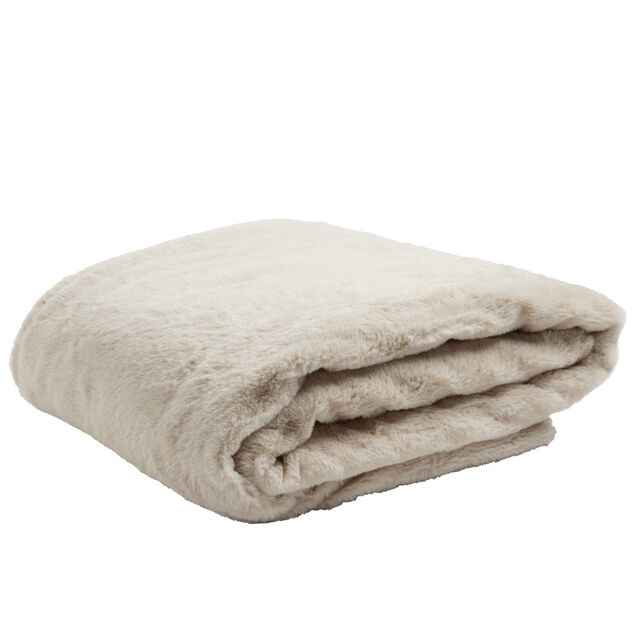 Plaid sherpa pilou pilou gris L130x160cm