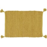 Tapis rectangulaire jute jaune moutarde