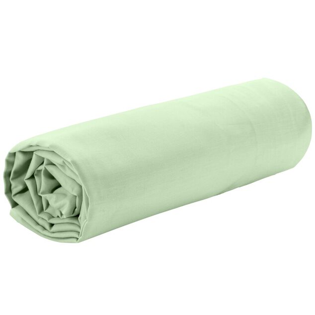 Drap housse 140x200cm 1 personne vert