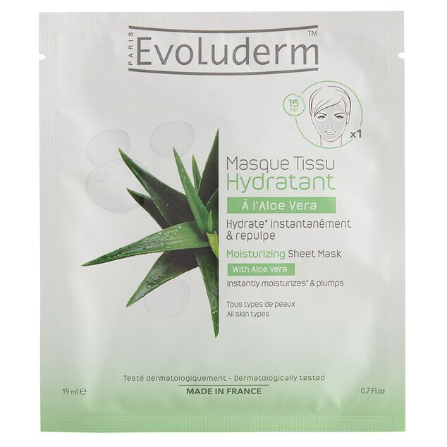 Masque tissu Evoluderm hydratant aloe vera